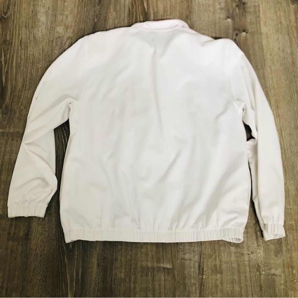 Alfred Dunner White Floral Beaded Long Sleeve Lightweight Zip Up Jacket Sz Small - Picture 8 of 10